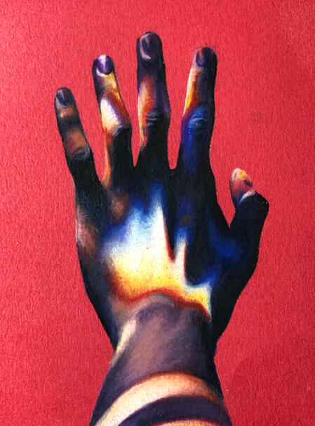 hand study color pencil 2020